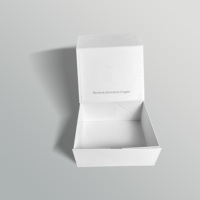 Boîte cadeau écologique portable en carton rigide blanc mat avec fermeture magnétique, personnalisée et faite à la main, de luxe, pour cosmétiques