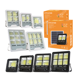 Đèn chiếu ngoài trời hoàng hôn đến bình minh cảm biến không thấm nước an ninh chiếu sáng 300W năng lượng mặt trời Powered Flood Lights - Product Image 6