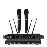 Microphone sans fil doré de bonne qualité P840A TURE DIVERSITY 640-690MHz à double canal UHF Xlr