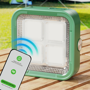 Projecteur LED d'urgence rechargeable avec panneau <span class=keywords><strong>solaire</strong></span> intégré, télécommande, portable avec poignée, sortie USB DC - Product Image 2
