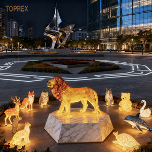 Sculpture Animale LED en <span class=keywords><strong>Fibre</strong></span> de Verre Durable, Motif Artistique Décoratif, Éclairage pour Festival, Zoo, Parc, Jardin, Paysage, Nouvel An - Product Image 4