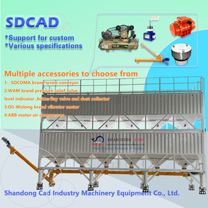 Ngang loại container Kích thước 20 35 50 100 tấn cát mịn silica fume tro bay xi măng lưu trữ Silo - Product Image 5