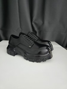 Chaussures Derby Chunky en Cuir Noir pour Hommes, Inspirées des Créateurs, Nouveauté 2026, Baskets Streetwear de Luxe à Semelle Transparente et Plateforme - Product Image 2
