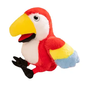 Rekwisieten Voor Babyeducatie Gigantische Vogelhandpop Met Witte Kop Arend Grote Snavelvogel Flamingo Pauwuil Marionet Papegaaienpop