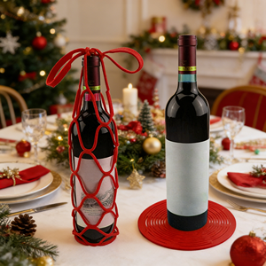 Tapis d'isolation en silicone multifonction Napperon Drink Glass Coaster Tray Wine Bottle Basket Bottle Bag for Picnic - Product Image 1