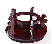 Présentoirs en bois chinois plante Oriental Vase support accessoires décor poisson bol support