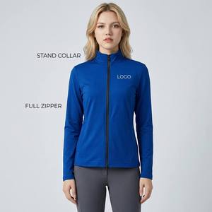 Women's Stand Collar Equestrian Jacket Full Zip Slim Fit Breathable Horse Riding Coat Customizable - Product Image 1