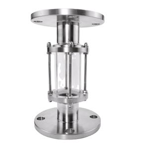 Bride sanitaire en acier inoxydable 304 avec tube en verre de vue de traitement de surface lisse pour raccords de tuyauterie - Product Image 1