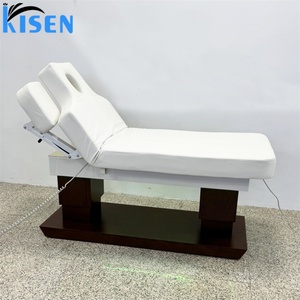 KISEN Beauty Salon Furniture 4 Motors <b>Electric</b> Facial Spa Bed Modern Luxury Foot Control Saloon Massage <b>Table</b> and Bed Equipment - Product Image 5