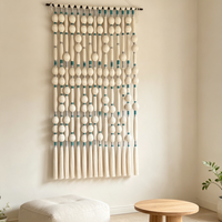 Rideau en macramé fait main, grand rideau mural à franges, séparateur de pièce, rideau de porte bohème pour la décoration intérieure