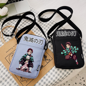 Portafoglio Anime Demons Slayers, Borsa a Tracolla con Chiusura a Cerniera <span class=keywords><strong>Kamado</strong></span> Tanjirou <span class=keywords><strong>Nezuko</strong></span>, Regalo di Compleanno per Ragazzi e Ragazze - Product Image 1