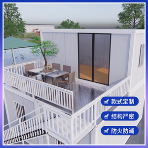 บ้านคอนเทนเนอร์สำเร็จรูป โมดูลาร์สำหรับอยู่อาศัย ใช้เป็นโรงแรม รูปทรงสี่เหลี่ยมผืนผ้า ดีไซน์มินิมอล ความหนาตามมาตรฐาน - Product Image 5