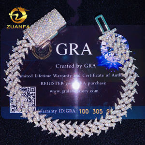 Collana braccialetto con maglia cubana 10mm con maglia cubana in Moissanite, gioiello Hip Hop quotidiano Chic senza sforzo - Product Image 5