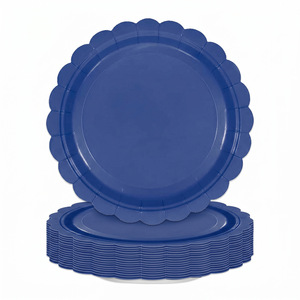 Assiettes en <span class=keywords><strong>papier</strong></span> <span class=keywords><strong>de</strong></span> couleur unie, 24 pièces, petites assiettes rondes et carrées en <span class=keywords><strong>papier</strong></span> <span class=keywords><strong>dentelle</strong></span>, 9 pouces, ensemble <span class=keywords><strong>de</strong></span> vaisselle <span class=keywords><strong>de</strong></span> fête, anniversaire - Product Image 6