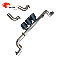 Embouts d'échappement triple central de 51 mm pour Honda Civic 11e génération, en acier inoxydable, style Type R, silencieux à trois sorties