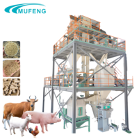 Ligne de production d'aliments pour bétail Mufeng, système de traitement automatique de granulés pour animaux à haute efficacité, utilisation agricole