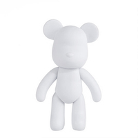 Verser peinture Violent ours poupée bricolage fluide ours bricolage Teddy blanc poupée modèle jouet Violent fluide ours 23cm Kit de bricolage