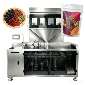 Machine d'emballage automatique à 4 têtes pour sachets souples de qualité alimentaire, pour le remplissage de riz, de café en grains et de poudre, haute productivité - Product Image 1