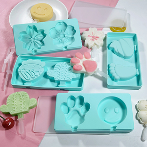 Offre Spéciale multi-style mignon crème glacée moule Silicone Popsicle moule pour pied Sakura sourire bricolage <span class=keywords><strong>maison</strong></span> moule avec couvercle - Product Image 1