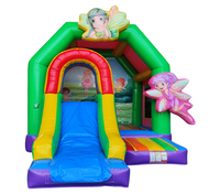 Videur gonflable de maison de rebond de fleurs de fée de matériel commercial de PVC pour des enfants sautent le château petite maison gonflable de rebond