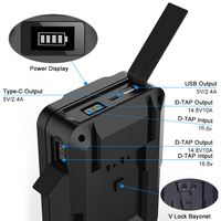 Batterie Li-Ion 74Wh de haute qualité V Lock V Mount avec écran LCD Capacité nominale 5000mAh pour caméscopes et tablettes Sony