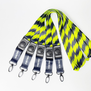 Custom Design Double Sided Heat Transfer Printing Polyester Lanyards Promotional Keychain Metal Buckle Custom Lanjard Lanyard
