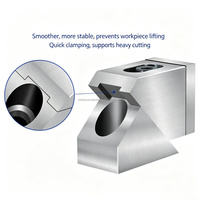 Pince à broche simple de précision M8, mâchoires de serrage robustes, bloc de maintien réversible à dents crantées pour machine de fraisage CNC