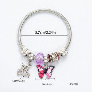 Fashion <b>Beaded</b> <b>Bracelet</b> Tibetan Silver Zircon Animal Charm Women's Gift Jewelry - Product Image 3