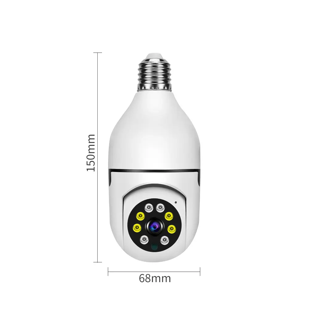 E27 Socket Lamp Houder Full Color 720P 360 Panoramisch Cctv Wifi Ip Camera Ptz Gloeilamp Camera Panoramisch Baby Huisdier Cctv Monitor