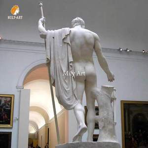Figura tallada a mano de piedra Natural, tamaño real, escultura clásica de mármol, estatua de saxofón - Product Image 6