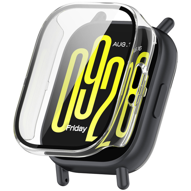 Full Coverage PC Tempered Glass Case for Redmi Watch 5 Active Watch Cover Screen Protector Case for Watch 5 Lite