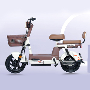 Bicicleta Eléctrica Cream Puffs de Doble Asiento, Estilo Padres e Hijos, Modelo 2024, con Frenos de Disco Delanteros y Traseros - Product Image 2