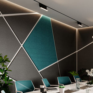 Cina parete fonoassorbente silenziatore <span class=keywords><strong>pannelli</strong></span> del soffitto prezzo Studio ufficio <span class=keywords><strong>pannelli</strong></span> acustici quadrati insonorizzati Pet in fibra - Product Image 4