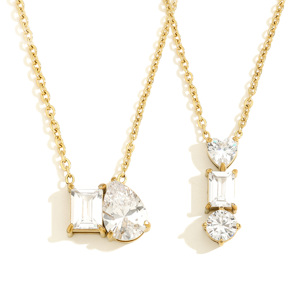 Collana MICCI Impermeabile Antiossidante in Acciaio Inossidabile Placcato Oro 18K con Zirconi per Donne - Product Image 2