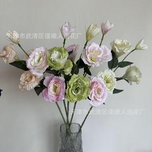 Fleurs artificielles en soie Jinxi Lisianthus, haute simulation, pour décoration de mariage, maison et accessoires de photographie extérieure - Product Image 2