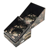 Caja de regalo con tapa abatible magnética pequeña de lujo moderna, embalaje de cosméticos reciclable hecho a medida, crema para ojos y cara, laminación mate