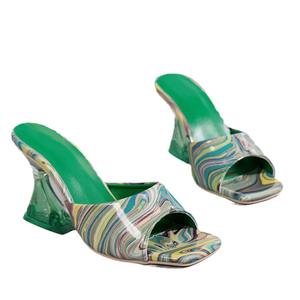 Nouvelles Chaussures à Plateforme et Talons Hauts pour Femmes, Style Européen, Patchwork Hiver/Été, Bout en Cuir Véritable, Faciles à Enfiler - Product Image 5