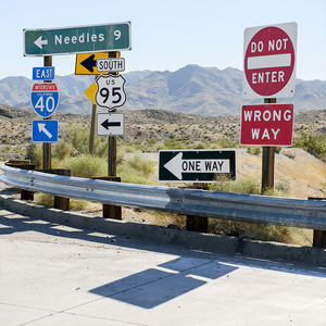 Panneaux de signalisation routière durables en alliage d'aluminium, norme américaine - Panneaux de recul/Stationnement pour personnes à mobilité réduite/Panneaux de circulation unidirectionnelle haute visibilité pour extérieur, Panneaux de sécurité routière - Product Image 6