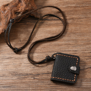 Portefeuilles vintage carrés en cuir à suspendre au cou, porte-clés souple pour pull, mini porte-monnaie <span class=keywords><strong>portable</strong></span> exquis en forme de <span class=keywords><strong>collier</strong></span> - Product Image 4