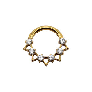 Lincy 16G titane nez Septum anneaux face avant CZ Clicker boucles d'oreilles <span class=keywords><strong>Helix</strong></span> Lobe conque Piercing mode Piercing bijoux" - Product Image 4