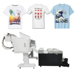 factory 30cm Heat Transfer DTF Printer with Power Shaker for Any Fabric Canvas Garment roll to roll digital label machine