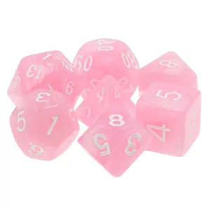 Atacado Multi-Color Custom Game Polyhedral Dice rosa 12 lados corta