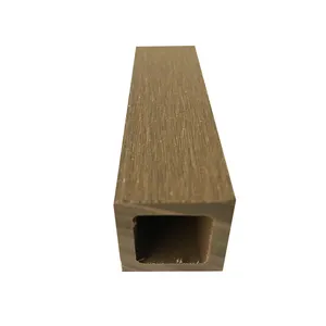 थोक समकालीन लकड़ी फर्श-डब्ल्यूपीसी खोखले वर्ग ट्यूब निर्माण विभाजन सजावट 25*25mm लकड़ी प्लास्टिक समग्र रेलिंग इमारती लकड़ी डब्ल्यूपीसी पोस्ट ट्यूब मंडम इस्तेमाल किया