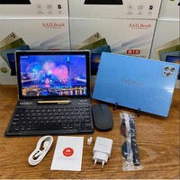 Bantalan Tablet HD 10.1 inci, Tablet PC bisnis layar air dengan Keyboard dan Mouse B10 dengan memori 2GB 32GB