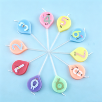 Bougies d'anniversaire numérotées 0-9, sans fumée, colorées, pour gâteau, personnalisables, imprimables, ballons, décoration de fête du Nouvel An pour la maison