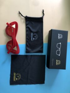 Qmoon משקפי שמש אביזרי אריזה כיסוי מקרה עין זכוכית מקרי תיבת ניקוי בד פאוץ יוקרה לוגו מותאם אישית משקפי שמש מקרה - Product Image 4