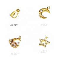 Pendentif en alliage de zircon en forme de cœur, d'étoile et de lune japonais 3D Paso Sico, accessoires de nail art DIY, breloques pendantes, décoration