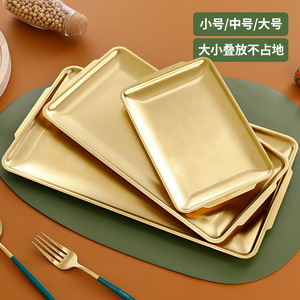 304 Stainless Steel Serving <b>Tray</b> Rectangular Hotel Grade Heavy Duty Dish For Restaurant And Outdoor Use - Product Image 4
