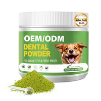 Poudre dentaire pour chien pour le nettoyage des dents et l'haleine fraîche des chiens avec probiotiques et anti-tartre Plaque Off Nettoyage des dents pour chien