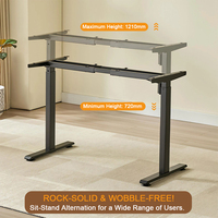 Piétement de table électrique motorisé réglable en hauteur et largeur, avec système de levage télescopique pour bureau à domicile